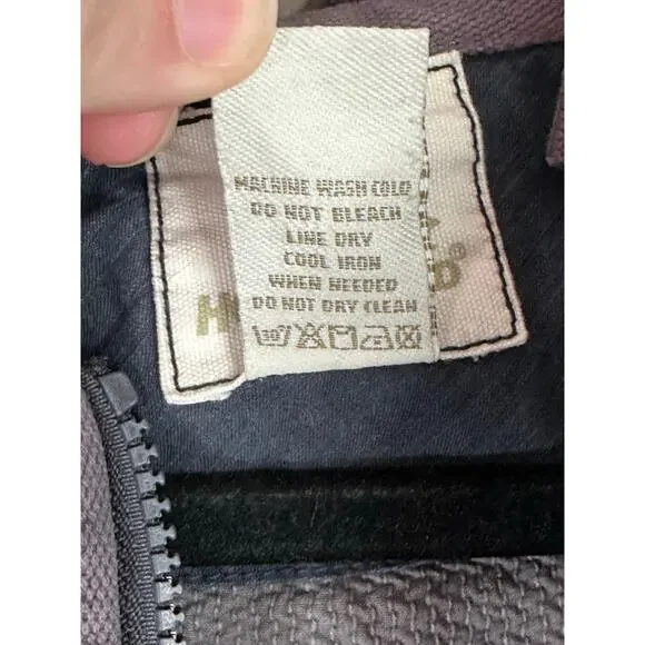 Horny Toad Blue Zip Up Pockets Hooded Lined Army Utility Jacket Size Large - Picture 6 of 7